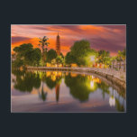 Vintage Reise Stadt hanoi vietnam Retro Urlaub Postkarte<br><div class="desc">Vintag,  Retro,  Reise,  modern,  Aquarell,  klassisch,  Stadt,  hanoi,  vietnam, </div>