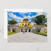 Vintage Reise Stadt hanoi vietnam Retro Urlaub Postkarte (Vorne/Hinten)