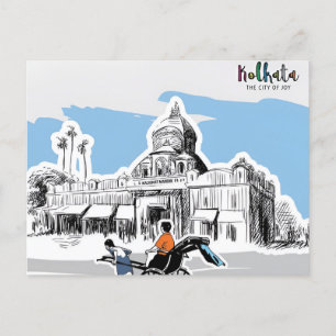 Vintage Reise Stadt Kolkata Indien Kalkutta RETRO Postkarte