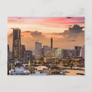 Vintage Reise Stadt Yokohama Japan Urlaub Retro Postkarte