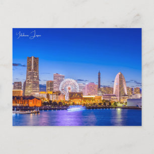 Vintage Reise Stadt Yokohama Japan Urlaub Retro Postkarte