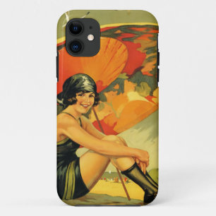 Vintage Reise-Strand-Plakat iPhone Abdeckungen Case-Mate iPhone Hülle