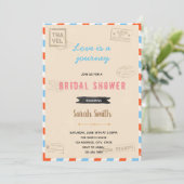 Vintage Reise Thema Einladung (Stehend Vorderseite)