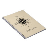 Vintage Reise Themenwelt erkunden Kompass Notizblock (Rechte Seite)