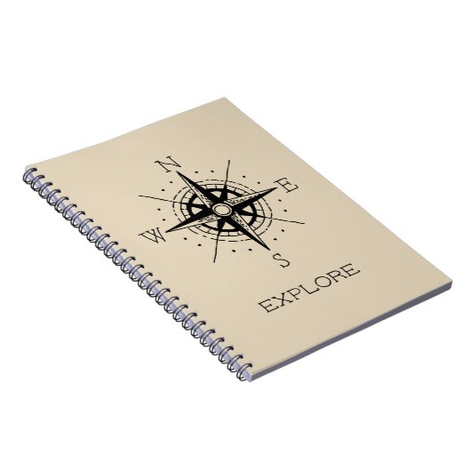 Vintage Reise Themenwelt erkunden Kompass Notizblock (Rechte Seite)