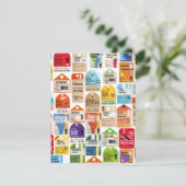 Vintage Reise Tickets Muster. (Stehend Vorderseite)