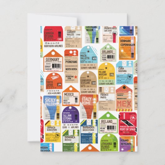 Vintage Reise Tickets Muster. (Rückseite)