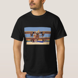 Vintage-Reise- und Transport-Doppeldecker-Flugzeug T-Shirt
