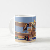 Vintage Reise- und Transportflugzeug Kaffeetasse (Vorderseite Links)