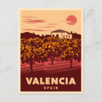 Vintage Reise Valencia Spanien Retro Landschaft