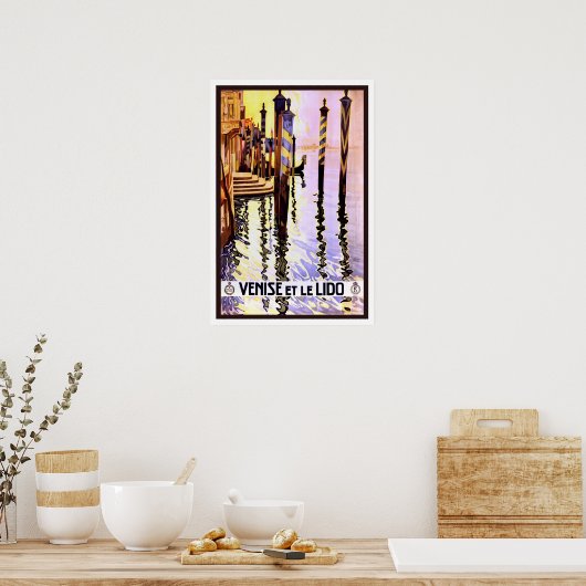 Vintage Reise, Venedig Poster (Küche)