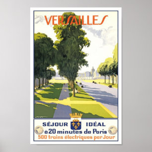 Vintage Reise Versailles Frankreich Poster