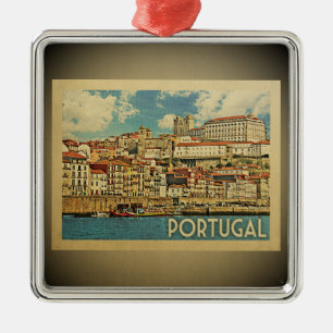 Vintage Reise-Verzierung Portugals Silbernes Ornament