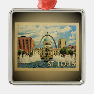 Vintage Reise-Verzierung St. Louis Missouri Silbernes Ornament