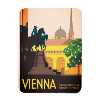 Vintage Reise-Werbung für Wien Magnet