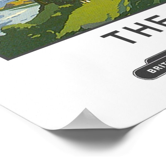 Vintage Reise, Yorkshire Küste Poster (Ecke)