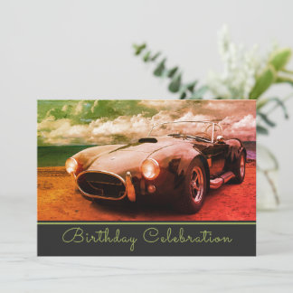 Vintage Reise zum Geburtstag Einladung