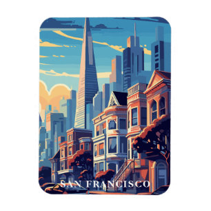 Vintage-Reiseandenken aus San Francisco, Kaliforni Magnet