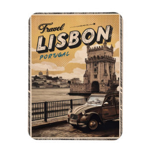 Vintage-Reiseandenken und Souvenirs aus Lissabon, Magnet
