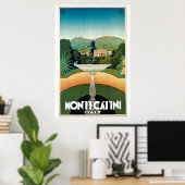 Vintage Reiseanzeige Montecatini Poster (Heimbüro)