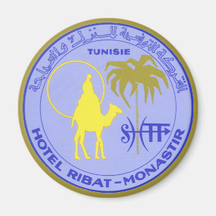 Vintage-Reisehotel Ribat in Monastir, Tunesien Magnet