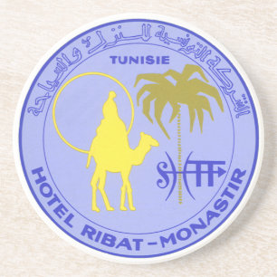 Vintage-Reisehotel Ribat in Monastir, Tunesien Sandstein Untersetzer