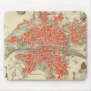 Vintage-Reisekarte von Paris. Alte Stadt. Retro-Fr Mousepad