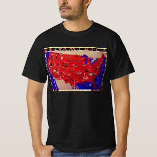 Vintage-Reisekartenbüro der Vereinigten Staaten vo T-Shirt