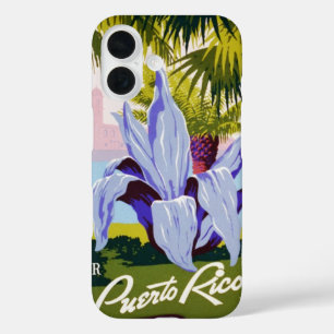 Vintage-Reisekunst, Entdecken Sie Puerto Rico! iPhone 16 Hülle