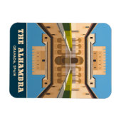 Vintage Reisen Alhambra Granada Spanien Retro Land Magnet (Horizontal)