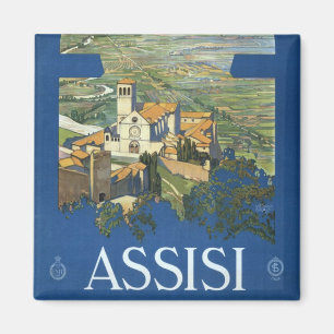 Vintage Reisen Assisi Italien Kirche Santa Maria d Magnet