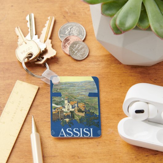 Vintage Reisen Assisi Italien Kirche Santa Maria d Schlüsselanhänger (Schreibtisch)