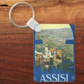 Vintage Reisen Assisi Italien Kirche Santa Maria d Schlüsselanhänger (Vorderseite)
