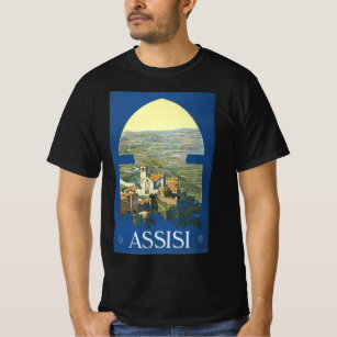 Vintage Reisen Assisi Italien Kirche Santa Maria d T-Shirt