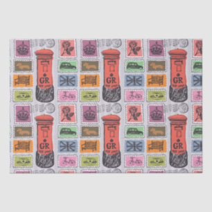 Vintage Reisen/Briefmarke Gewebepapier Seidenpapier