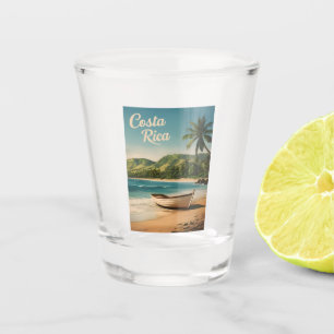 Vintage Reisen Costa Rica Seaside Retro Landschaft Schnapsglas