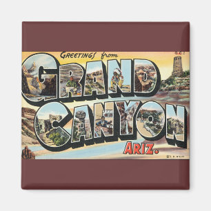 Vintage Reisen Grüße vom Grand Canyon Arizona Magnet