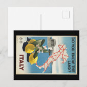 Vintage Reisen Italien Karte mit Zitronen (Vorne/Hinten)