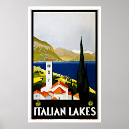 Vintage Reisen Italienische Seen Italien Poster