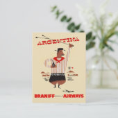 Vintage Reisen nach Argentinien Postkarte (Stehend Vorderseite)