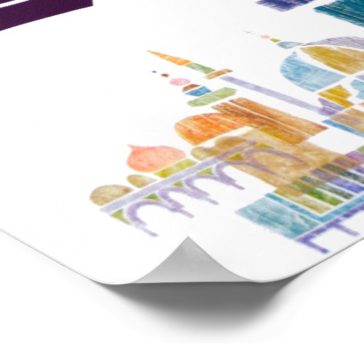 Vintage Reisen nach Israel Poster (Ecke)