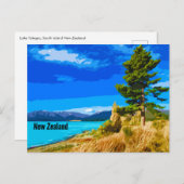 Vintage Reisen New Zealand Postkarte (Vorne/Hinten)