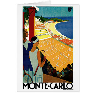 Vintage Reisen, Tennis, Sport, Monte Carlo Monaco
