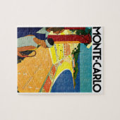 Vintage Reisen, Tennis, Sport, Monte Carlo Monaco Puzzle (Horizontal)