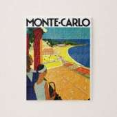 Vintage Reisen, Tennis, Sport, Monte Carlo Monaco Puzzle (Vertikal)