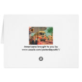 Vintage Reisende am Busbahnhof (Rückseite Horizontal)