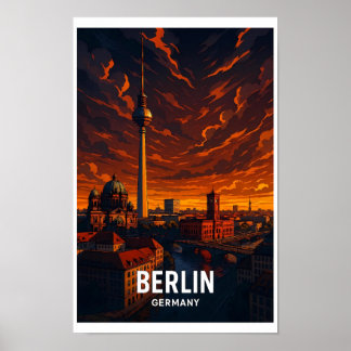 Vintage-Reiseplakat Berlin Deutschland - Dramatisc Poster