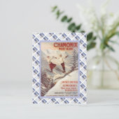 Vintage Reiseplakat, Chamonix, Mont Blanc, Postkarte (Stehend Vorderseite)