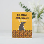Vintage Reiseplakat der Färöer Postkarte (Stehend Vorderseite)