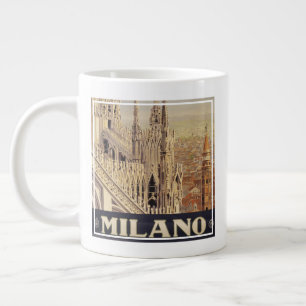 Vintage-Reiseplakat des Domes in Mailand, Italien Jumbo-Tasse